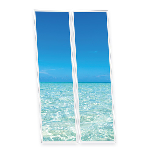 Pack 2 Dalles LED Imprimées - Blue Sea - 1200x300mm - Usinée en France by DELITECH