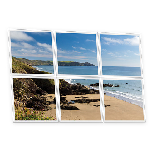 Pack 6 Dalles LED Imprimées - Beach - 600x600mm - Usinée en France by DELITECH