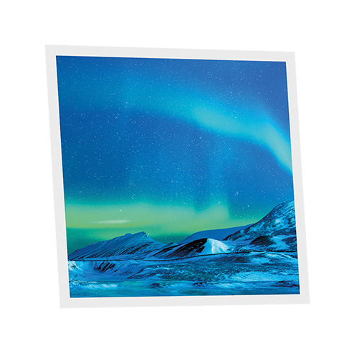 Pack 1 Dalle LED Imprimée - Aurora Austral - 600x600mm - Usinée en France by DELITECH