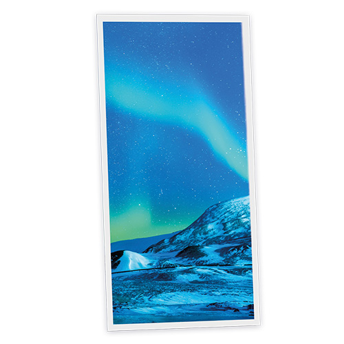 Pack 1 Dalle LED Imprimée verticale - Aurora Austral - 1200x600mm - Usinée en France by DELITECH