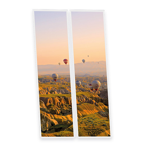 Pack 2 Dalles LED Imprimées - Views - 1200x300mm - Usinée en France by DELITECH