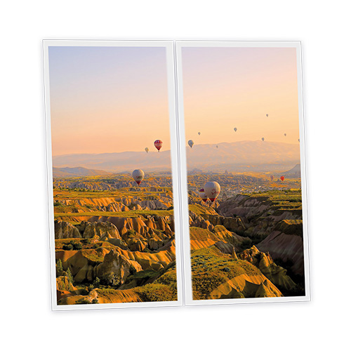 Pack 2 Dalles LED Imprimées - Views - 1200x600mm - Usinée en France by DELITECH