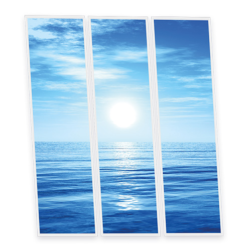 Pack 3 Dalles LED Imprimées - Horizon - 1200x300mm - Usinée en France by DELITECH