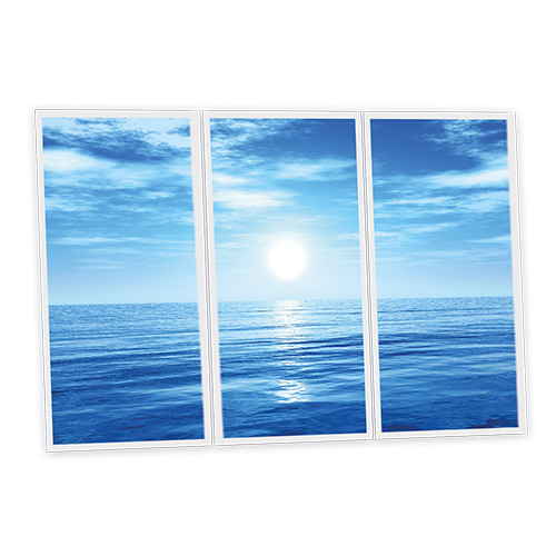 Pack 3 Dalles LED Imprimées - Horizon - 1200x600mm - Usinée en France by DELITECH