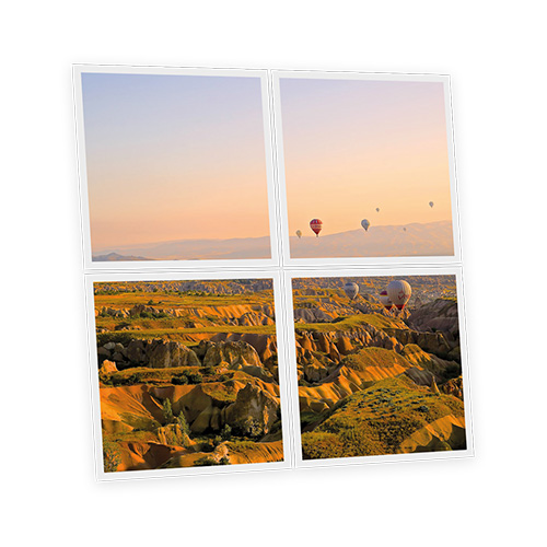 Pack 4 Dalles LED Imprimées - Views - 600x600mm - Usinée en France by DELITECH