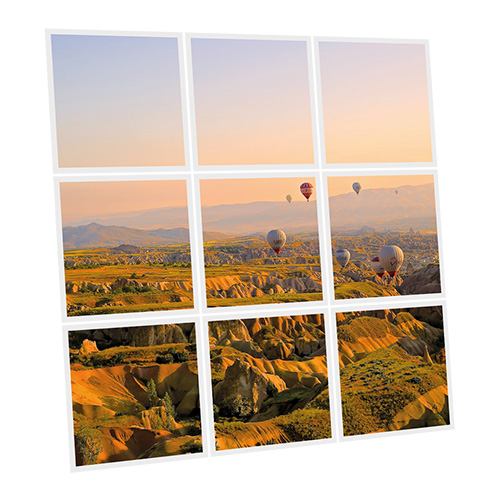 Pack 9 Dalles LED Imprimées - Views - 600x600mm - Usinée en France by DELITECH