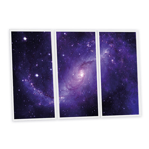 Pack 3 Dalles LED Imprimées - Galaxy - 1200x600mm - Usinée en France by DELITECH