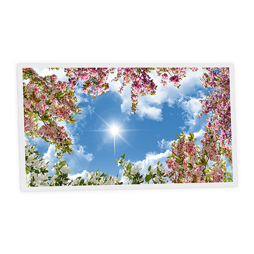 Pack 1 Dalle LED Imprimée horizontale - Flowery - 1200x600mm - Usinée en France by DELITECH