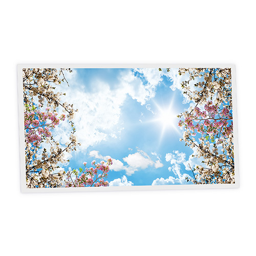 Pack 1 Dalle LED Imprimée horizontale - Flowers - 1200x600mm - Usinée en France by DELITECH