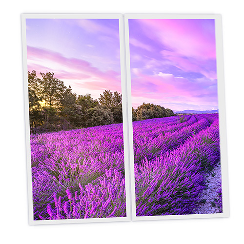 Pack 2 Dalles LED Imprimées - Lavender - 1200x600mm - Usinée en France by DELITECH