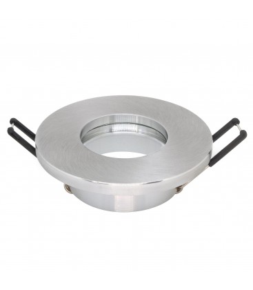 Collerette Support d'encastrement GU10 / MR16 Etanche IP65 - Rond - Alu