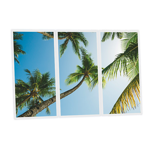 Pack 3 Dalles LED Imprimées - Palm - 1200x600mm - Usinée en France by DELITECH
