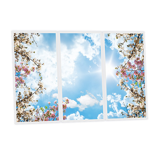 Pack 3 Dalles LED Imprimées - Flowers - 1200x600mm - Usinée en France by DELITECH