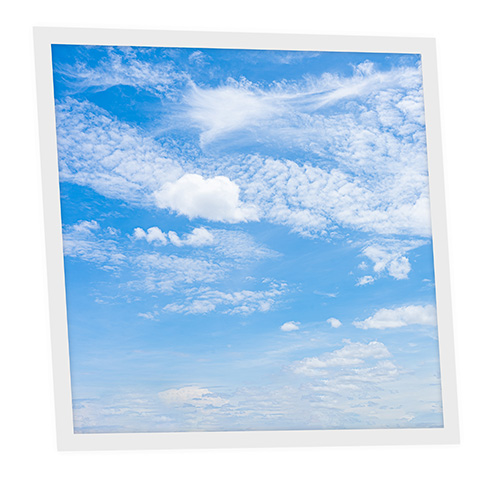 Pack 1 Dalle LED Imprimée - Air - 600x600mm - Usinée en France by DELITECH