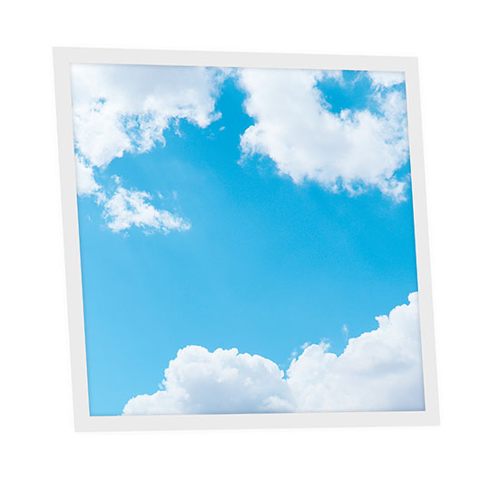 Pack 1 Dalle LED Imprimée - Cloudy - 600x600mm - Usinée en France by DELITECH