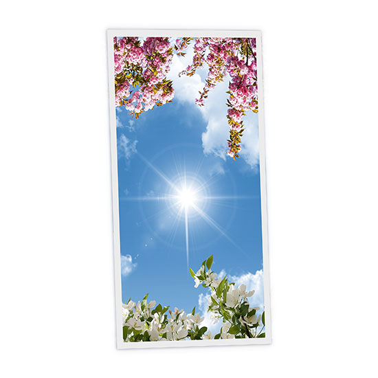 Pack 1 Dalle LED Imprimée verticale - Flowery - 1200x600mm - Usinée en France by DELITECH