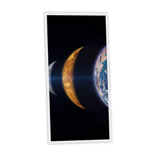 Pack 1 Dalle LED Imprimée verticale - Planets - 1200x600mm - Usinée en France by DELITECH