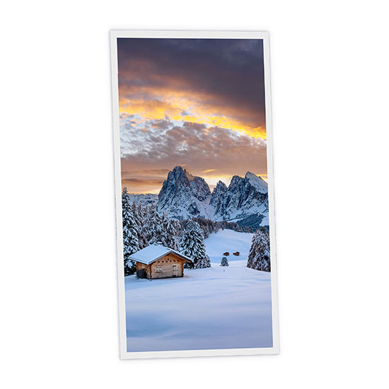 Pack 1 Dalle LED Imprimée verticale - Snow Mountain - 1200x600mm - Usinée en France by DELITECH