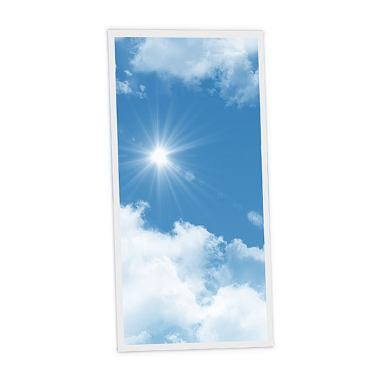 Pack 1 Dalle LED Imprimée verticale - Sunshine - 1200x600mm - Usinée en France by DELITECH