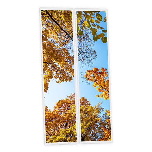 Pack 2 Dalles LED Imprimées - Fall - 1200x300mm - Usinée en France by DELITECH