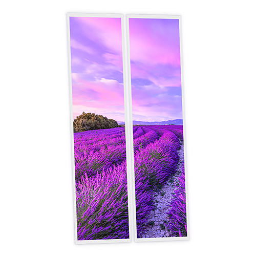 Pack 2 Dalles LED Imprimées - Lavender - 1200x300mm - Usinée en France by DELITECH