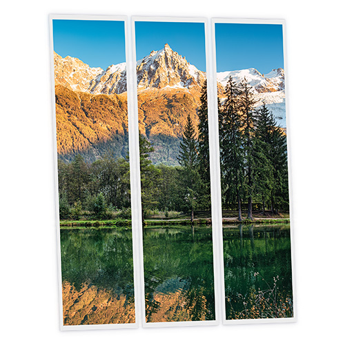 Pack 3 Dalles LED Imprimées - Lake - 1200x300mm - Usinée en France by DELITECH