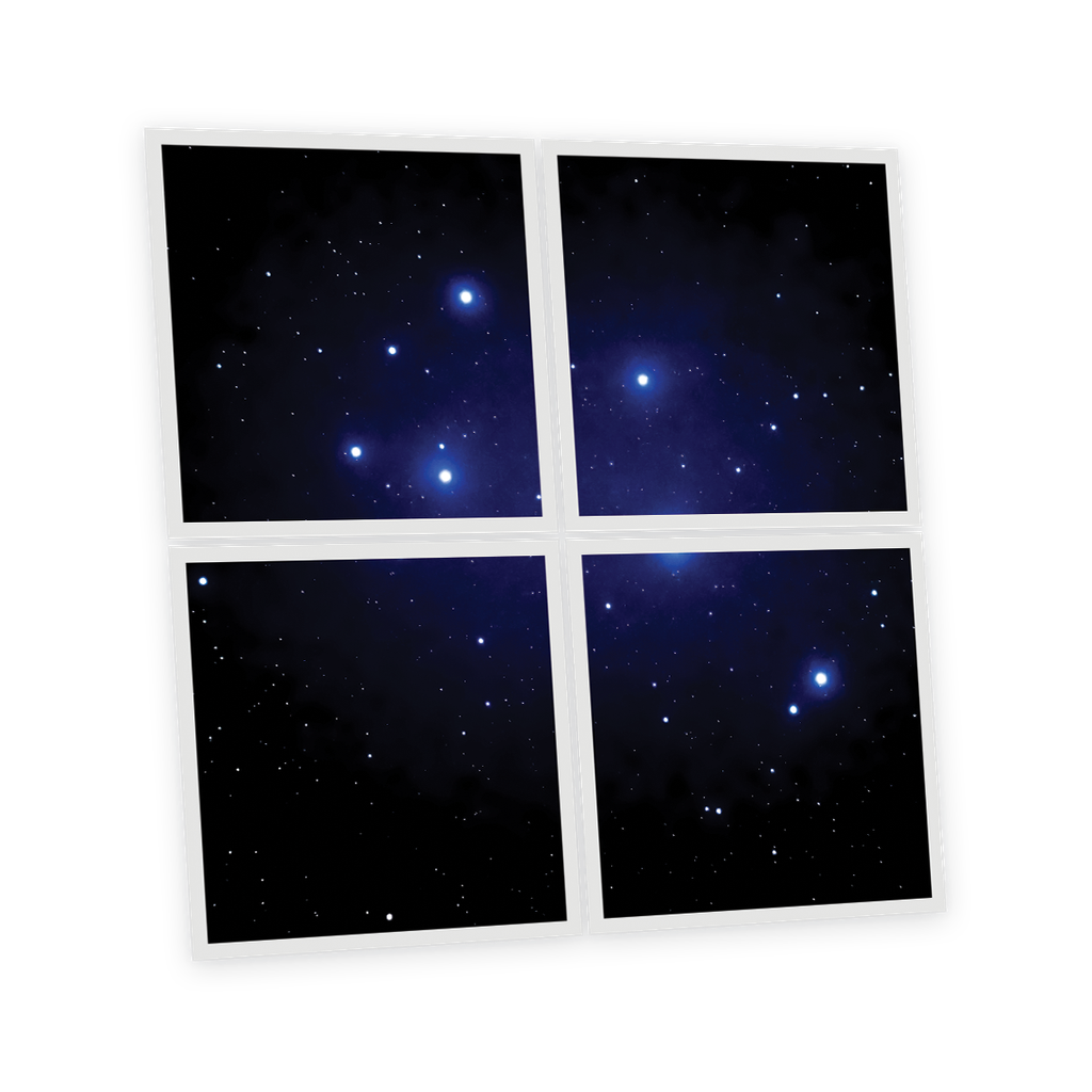 Pack 4 Dalles LED Imprimées - Pleiades - 600x600mm - Usinée en France by DELITECH
