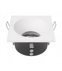 [DILAC2-NORISQ-WHI] Collerette Support Encastrable Non Orientable Carré - Blanc - IP20 - DeliTech