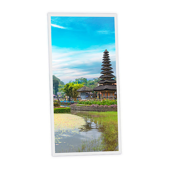 Pack 1 Dalle LED Imprimée verticale - Bali - 1200x600mm - Usinée en France by DELITECH