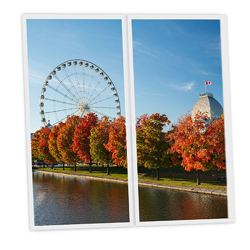 Pack 2 Dalles LED Imprimées - Montreal - 1200x600mm - Usinée en France by DELITECH