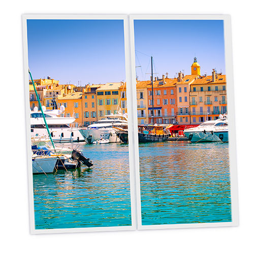Pack 2 Dalles LED Imprimées - Saint-Tropez - 1200x600mm - Usinée en France by DELITECH