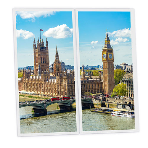 Pack 2 Dalles LED Imprimées - London - 1200x600mm - Usinée en France by DELITECH