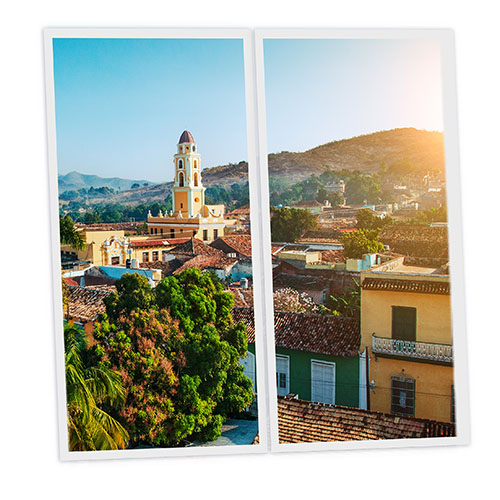 Pack 2 Dalles LED Imprimées - Cuba - 1200x600mm - Usinée en France by DELITECH