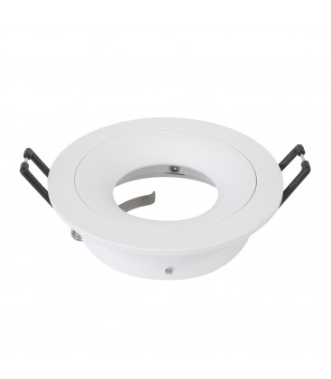 Collerette Support d'encastrement GU10/MR16 Curve - IP20 - Rond - Blanc