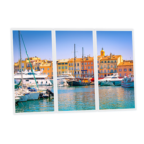 Pack 3 Dalles LED Imprimées - Saint-Tropez - 1200x600mm - Usinée en France by DELITECH