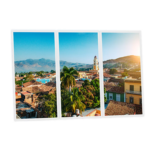 Pack 3 Dalles LED Imprimées - Cuba - 1200x600mm - Usinée en France by DELITECH