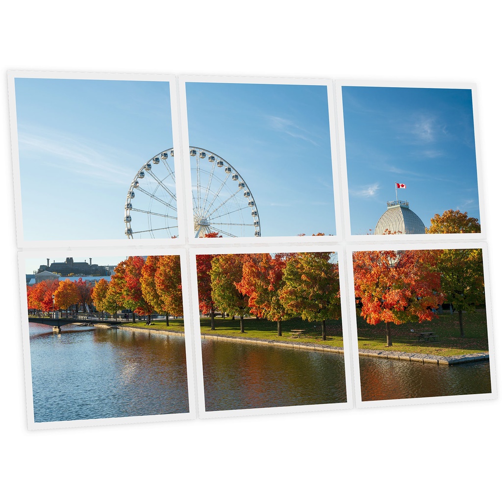 Pack 6 Dalles LED Imprimées - Montreal - 600x600mm - Usinée en France by DELITECH