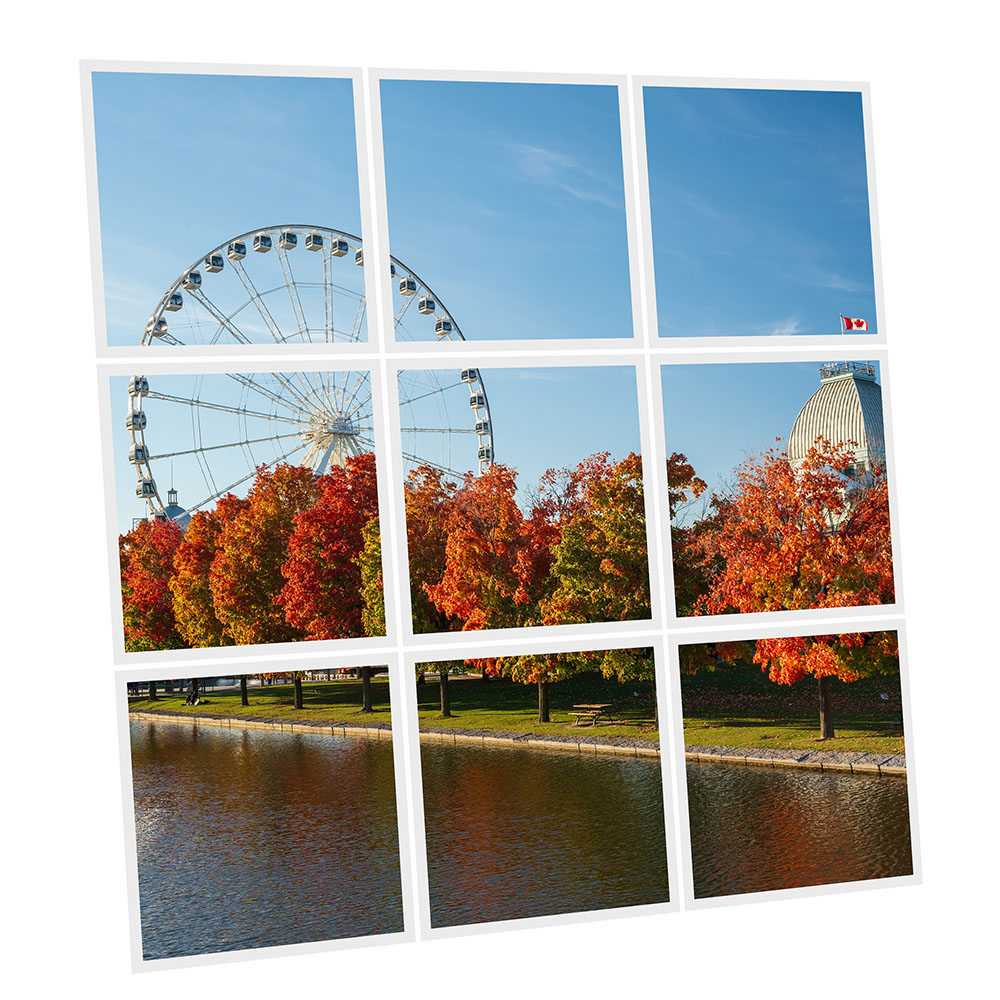 Pack 9 Dalles LED Imprimées - Montreal - 600x600mm - Usinée en France by DELITECH