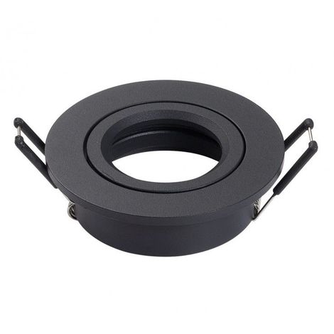 Collerette Support d'encastrement GU10 / MR16 Orientable - IP20 - Rond - Noir