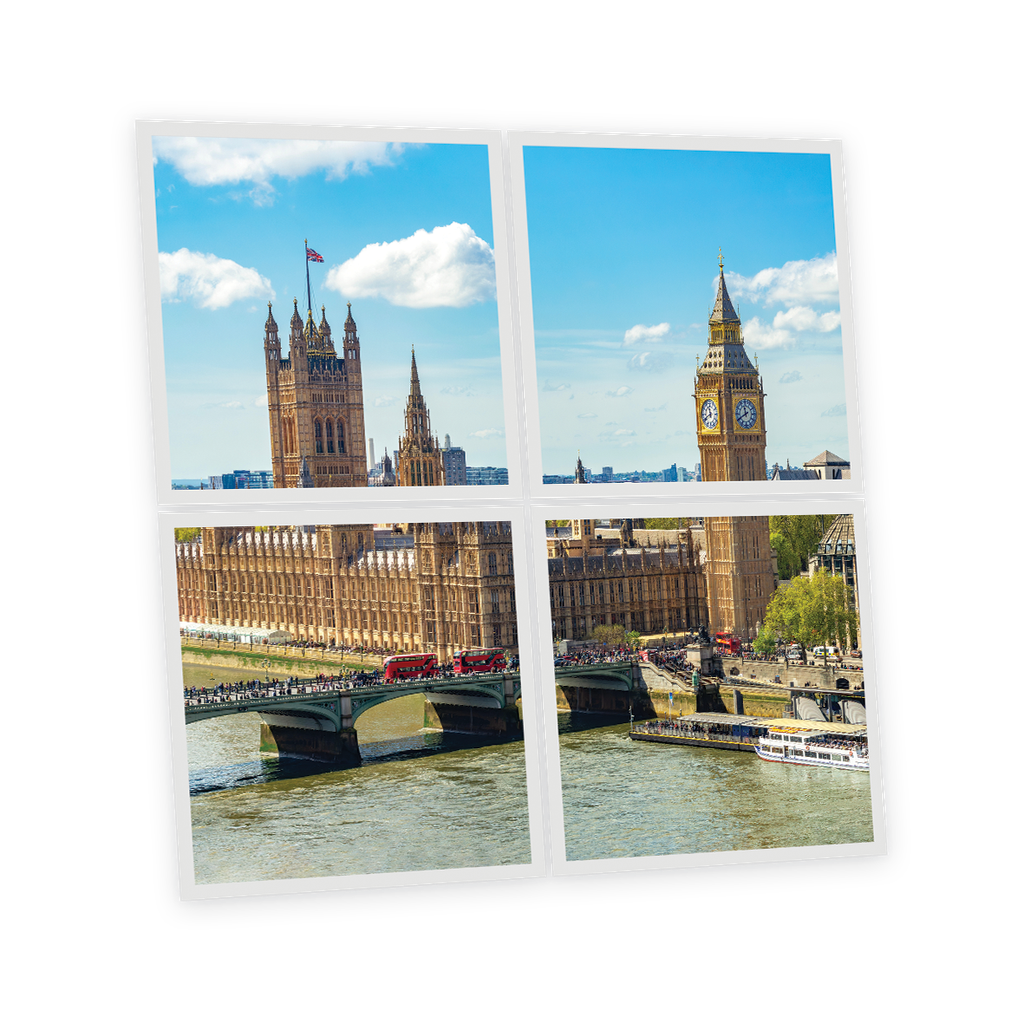 Pack 4 Dalles LED Imprimées - London - 600x600mm - Usinée en France by DELITECH