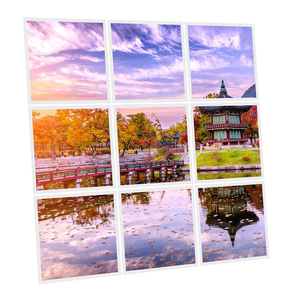 Pack 9 Dalles LED Imprimées - Korea - 600x600mm - Usinée en France by DELITECH