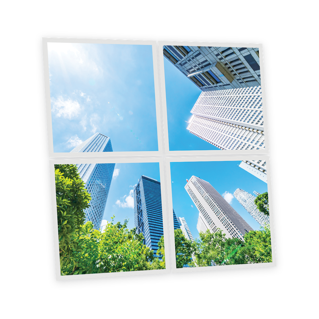 Pack 4 Dalles LED Imprimées - Asia - 600x600mm - Usinée en France by DELITECH