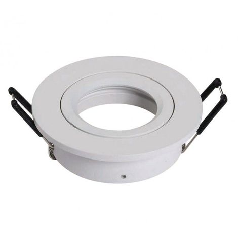 Collerette Support d'encastrement GU10 / MR16 Orientable - IP20 - Rond - Blanc