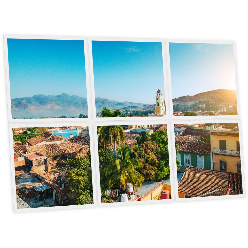 Pack 6 Dalles LED Imprimées - Cuba - 600x600mm - Usinée en France by DELITECH