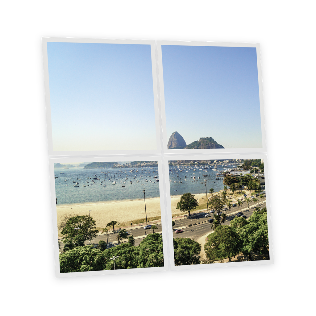 Pack 4 Dalles LED Imprimées - Rio - 600x600mm - Usinée en France by DELITECH