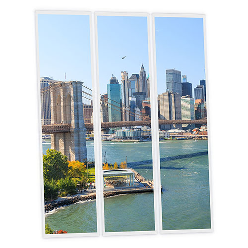 Pack 3 Dalles LED Imprimées - New York - 1200x300mm - Usinée en France by DELITECH