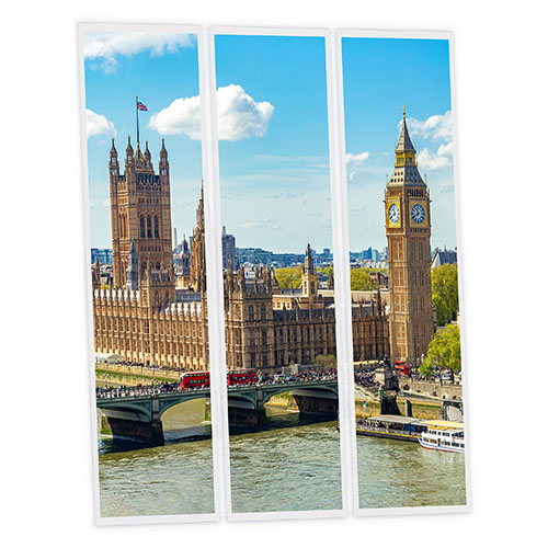 Pack 3 Dalles LED Imprimées - London - 1200x300mm - Usinée en France by DELITECH