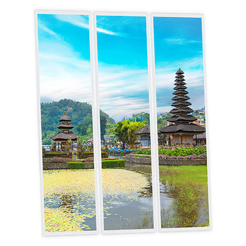 Pack 3 Dalles LED Imprimées - Bali - 1200x300mm - Usinée en France by DELITECH