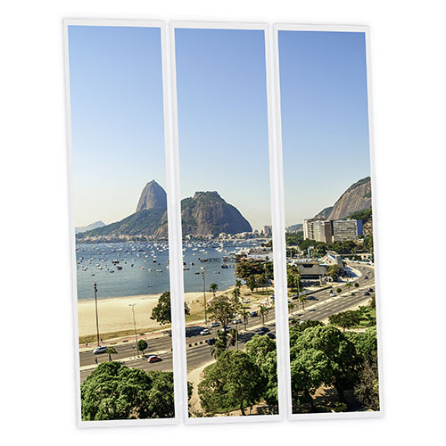 Pack 3 Dalles LED Imprimées - Rio - 1200x300mm - Usinée en France by DELITECH
