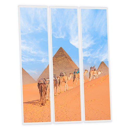 Pack 3 Dalles LED Imprimées - Camel - 1200x300mm - Usinée en France by DELITECH